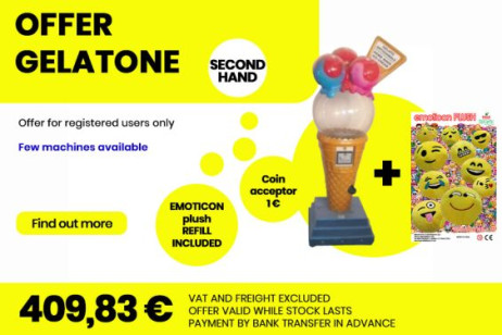 gelatone usato con ricarica (trasporto non incluso)